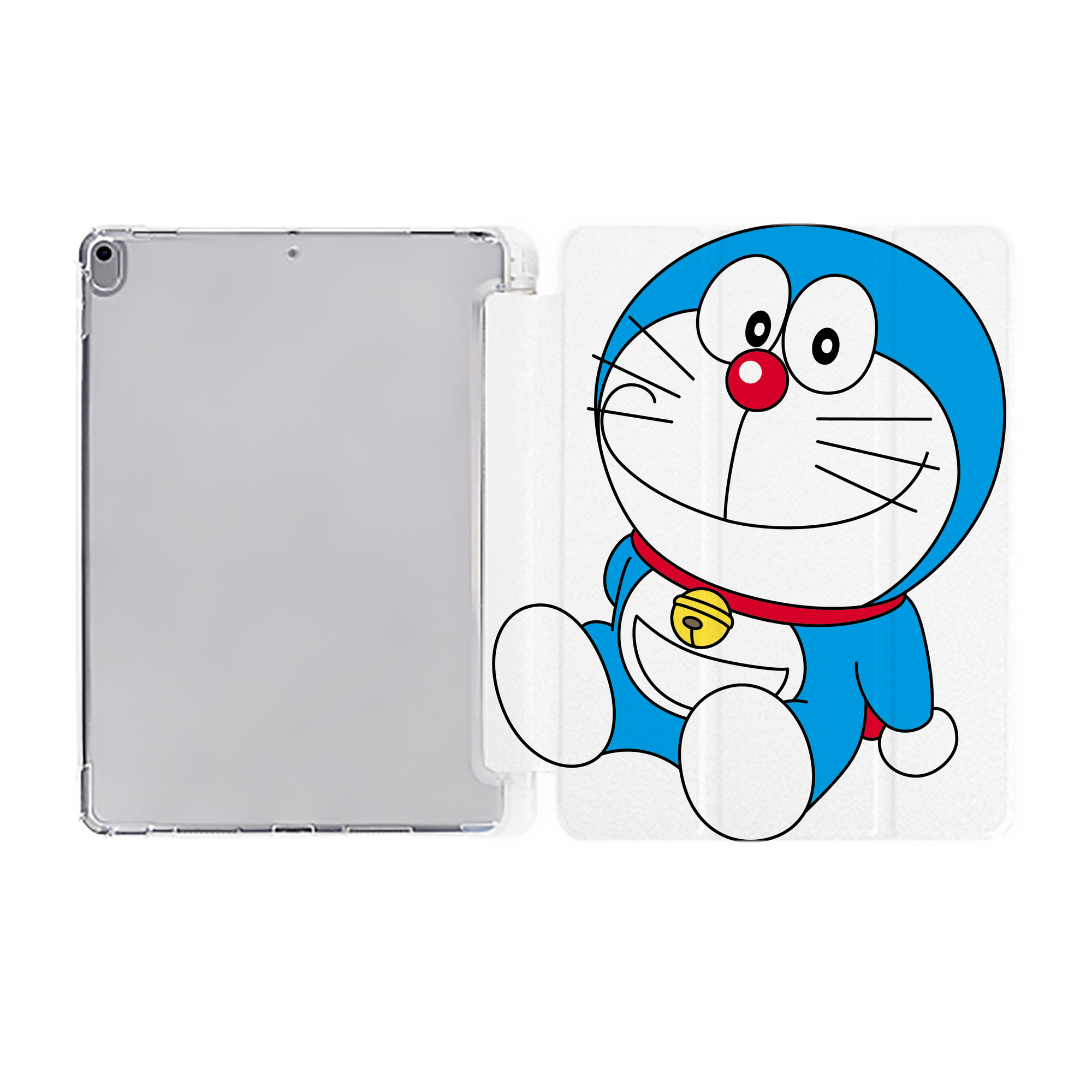 （画像用） ドラえもん Doraemon IPad ケース ペン収納付き 三つ折りスタンド PUレザー×シリコン 対応機種9.5/10.5/10.9インチ